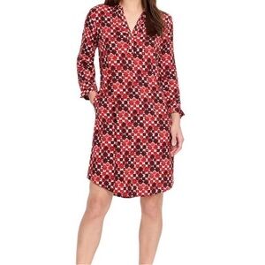 New Nic+Zoe Geo Dot Shift Dress Women’s Size Large